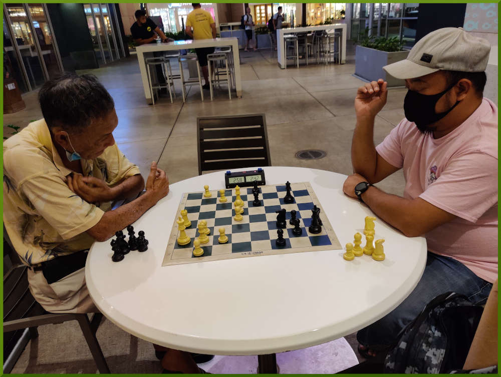 May 4th, 2021. Bob and Jeremy playing chess at Ka Makana Alii.