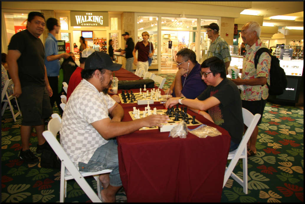 Chess action at Kahala Mall.