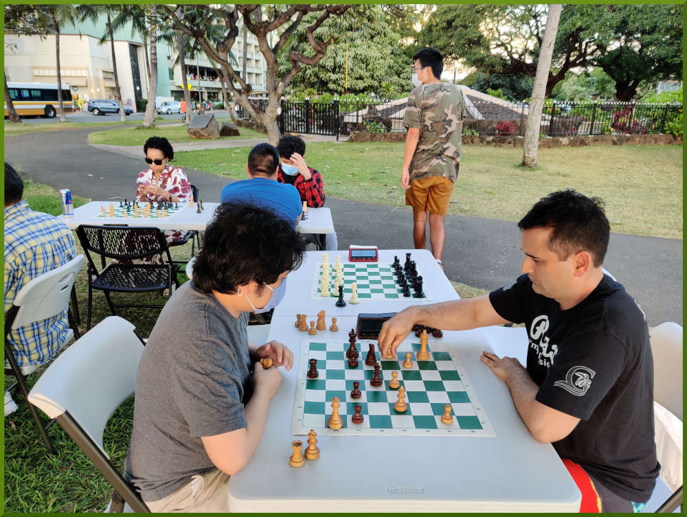 March 19th, 2022. Honolulu Zoo chess meetup.