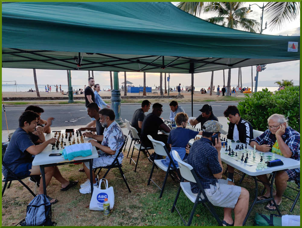 April 30th, 2022. Honolulu Zoo chess meetup.