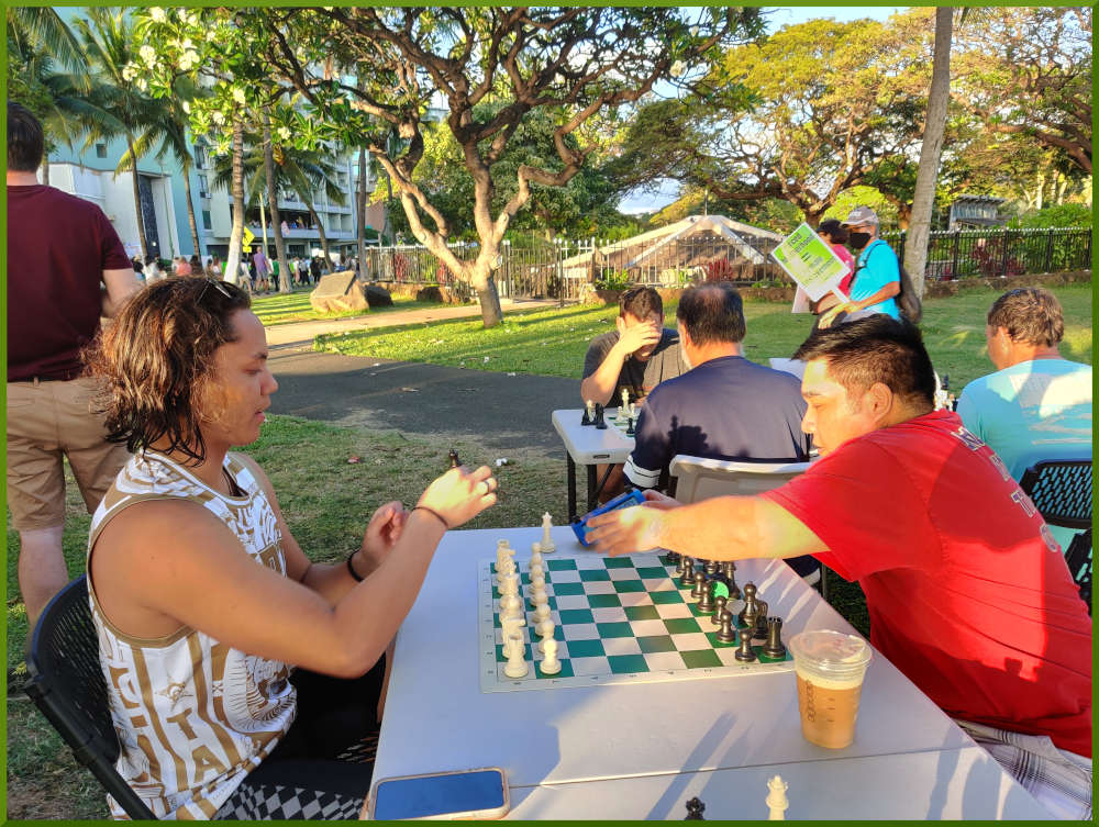 May 14th, 2022. Honolulu Zoo chess meetup.