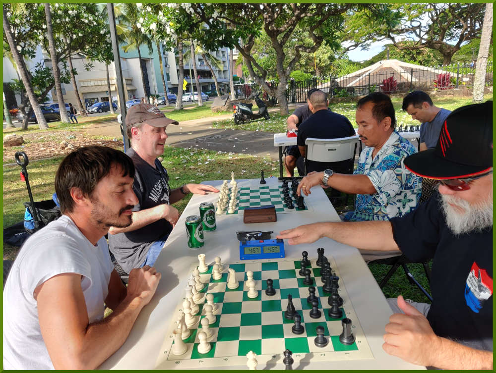 July 9th, 2022. Honolulu Zoo chess meetup.