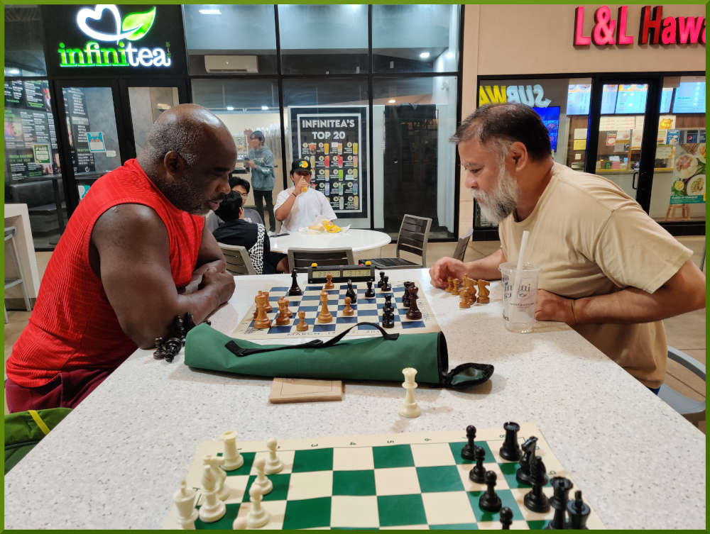 June 21st, 2022. Ka Makana Alii chess meetup. Ramon vs Chet.