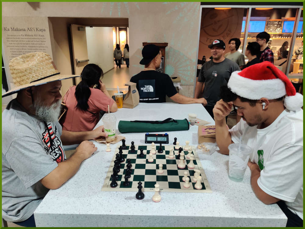 December 20th, 2022. Ka Makana Alii chess meetup. 