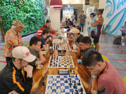 July 7, 2023. Chess meetup at Kakaako South Shore Market.