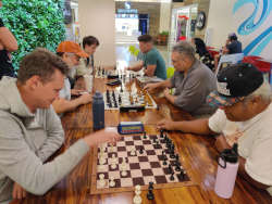 January 19, 2024. Chess meetup at Kakaako South Shore Market.