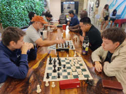 April 5, 2024. Chess meetup at Kakaako South Shore Market.
