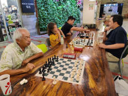 June 7, 2024. Chess meetup at Kakaako South Shore Market.