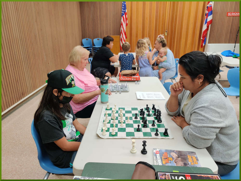 August 11, 2022. Chess meetup at Wahiawa Public Library.
